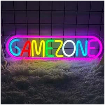 GameZone LED neona zīme, spēļu neona gaismas zīme,