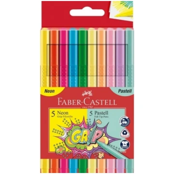 Faber-Castell - Grip Colour Marker - Neon Pastel s