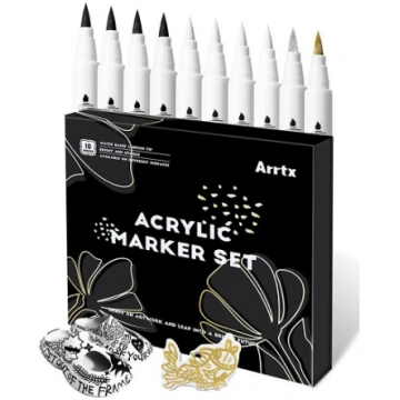 Acrylic Marker Pens ARRTX, 4 Colours, 10pcs LC3036