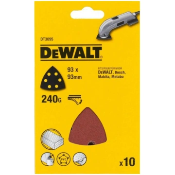 Dewalt Smilšu loksne DT3095-QZ 93mm x 93mm 240G, 1