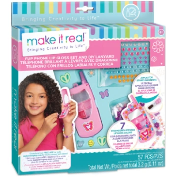 MAKE IT REAL Lūpu spīdums – atverams telefons un p