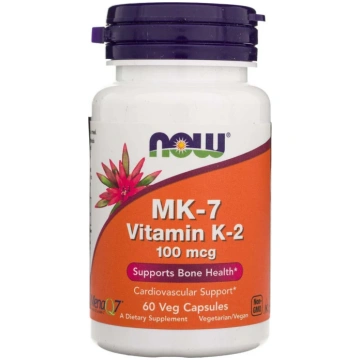 Now Foods K2 MK-7 vitamīns 100 mcg - 60 dārzeņu ka
