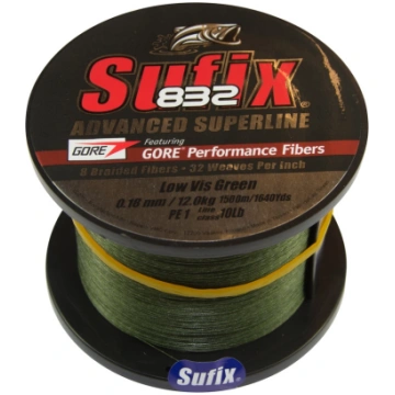 SUFIX 832 Braid Lo-Vis Green 3200m 0,13mm 8,2kg – 