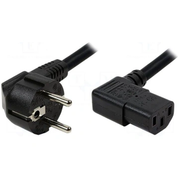 Cable | CEE 7/7 (E/F) plug angled,IEC C13 female 9