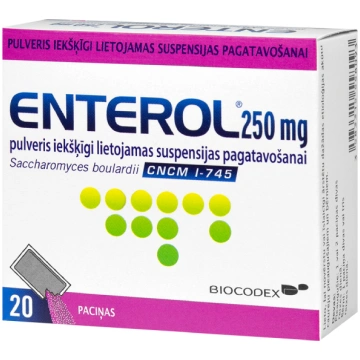 ENTEROL 250 mg pulveris iekšķīgi lietojamas suspen