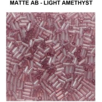 Miyuki sēklu pērlītes Bugle 3mm Matte AB - Light A