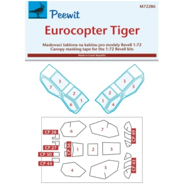 Canopy mask for Eurocopter Tiger Revell Peewit