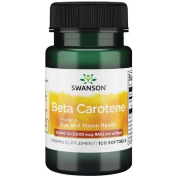 Beta karotīns 3000 mcg, 100 mīkstās želejas Swanso