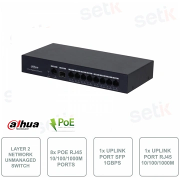 PFS3110-8GT-65 - Network switch - Layer 2 unmanage