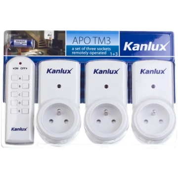Set of three remote controlled sockets APO TM-3 79