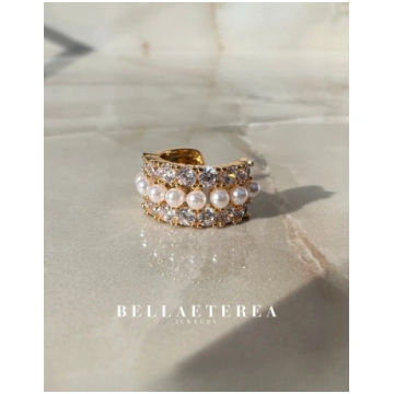 PERLÉA ❥ Ear Cuff Gold BELLAETEREA