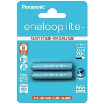 Panasonic Eneloop AAA/HR03, 550mAh, x2 (BK-4LCCE-2