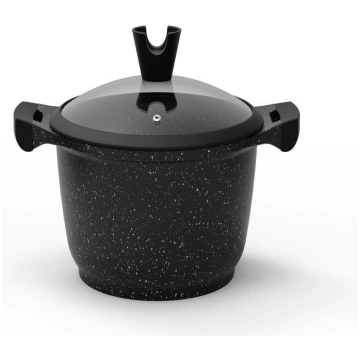 Domoletti CASSEROLEDOMOLETTI BLACK MARBLE D24CM 4L